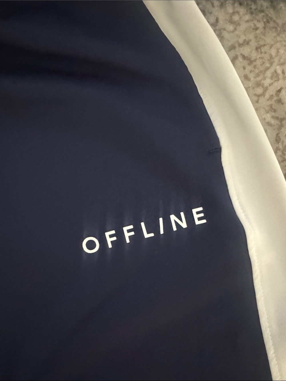 Offline women’s Navy Track Joggers with White Side Stripes (sm pants: med top) - Picture 2 of 12